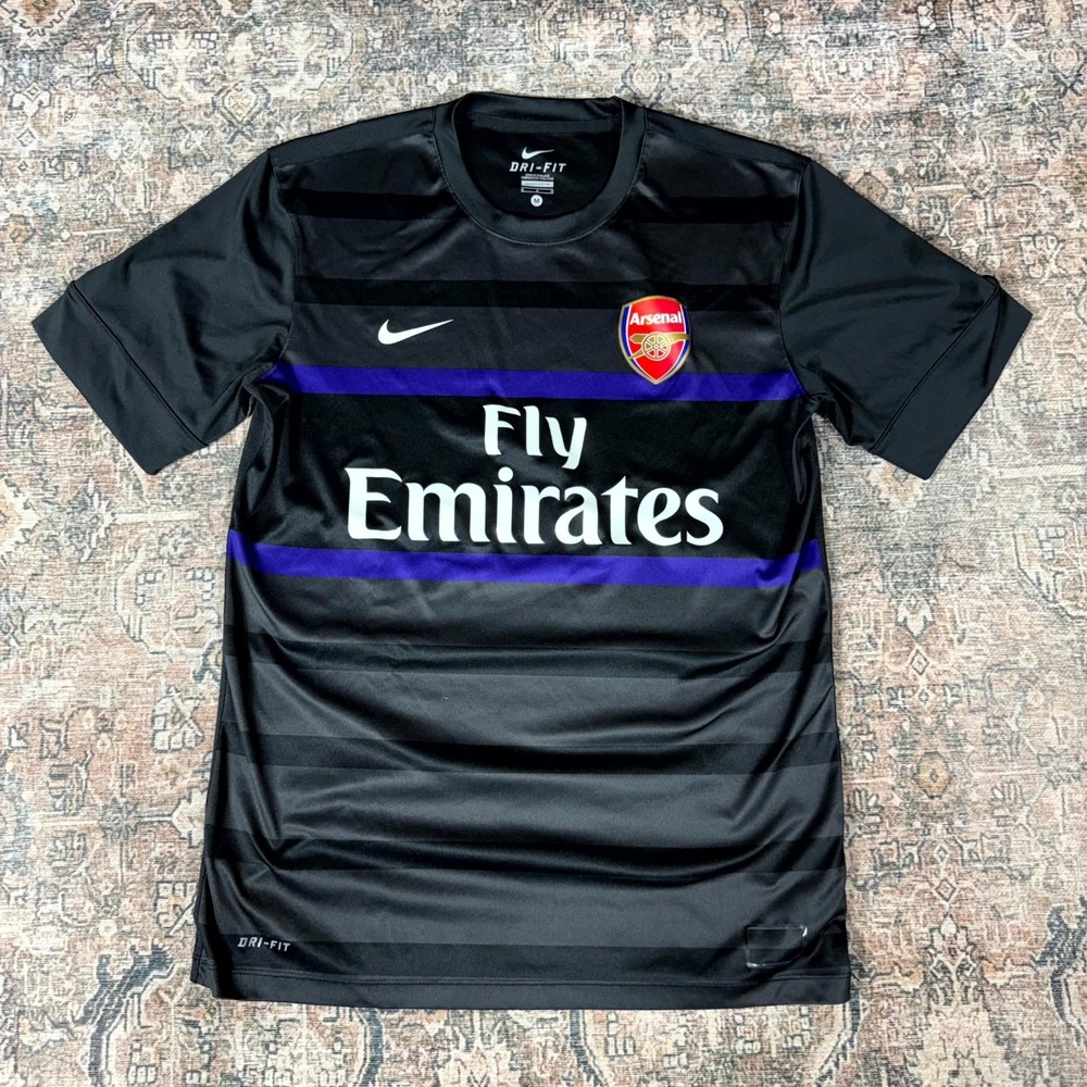 Nike Dri-Fit 2012-2013 Arsenal Pre-Match Jersey Men's M Black Football Soccer